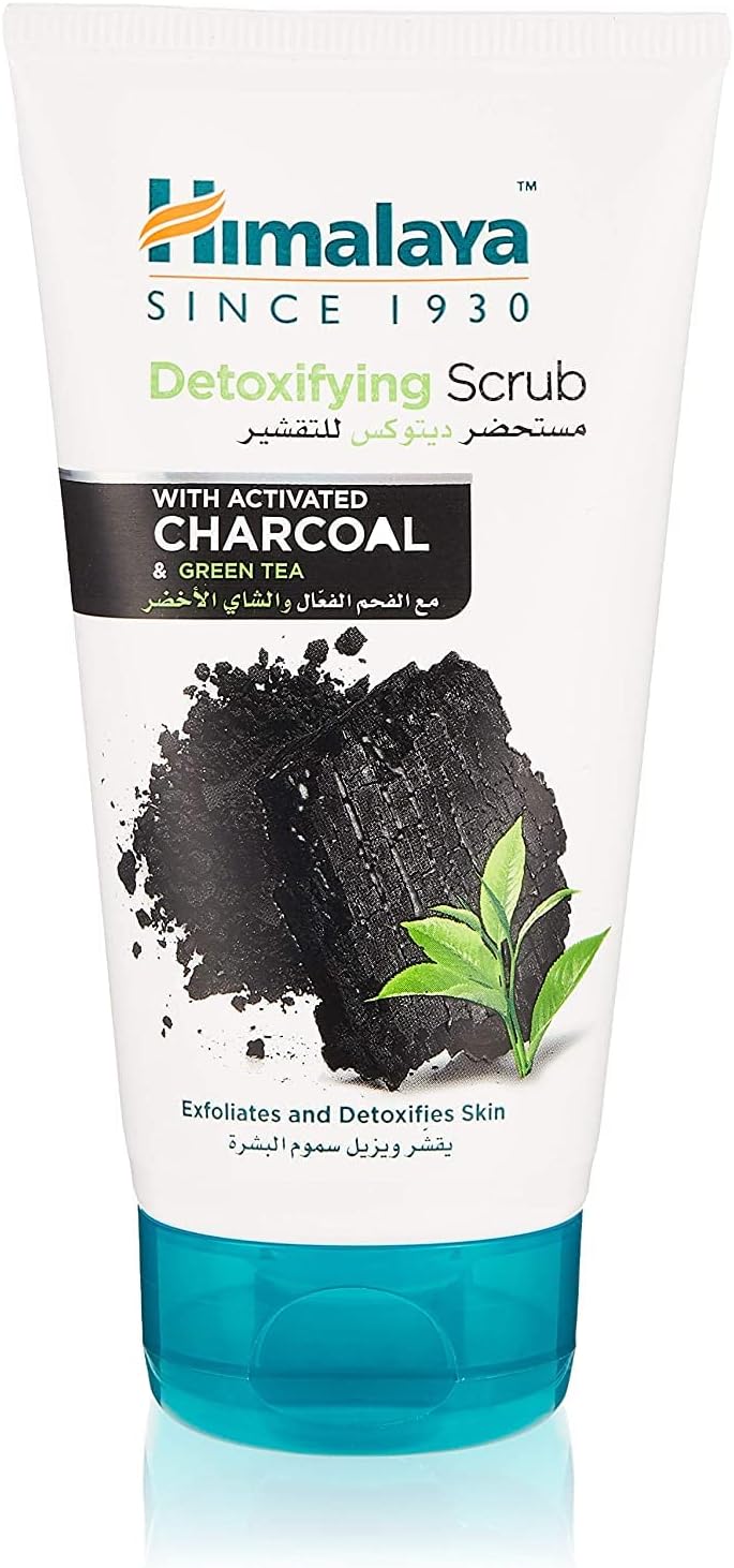 Detoxifying Face Scrub - Activated Charcoal & Green Tea - 150ml | Deep Cleansing & Refreshing