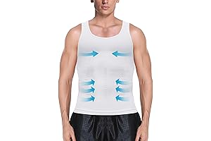 MEETYOO Mens Shaper Slimming Tank Top Athletic Compression Shirt with Sleeveless Undershirts for Men