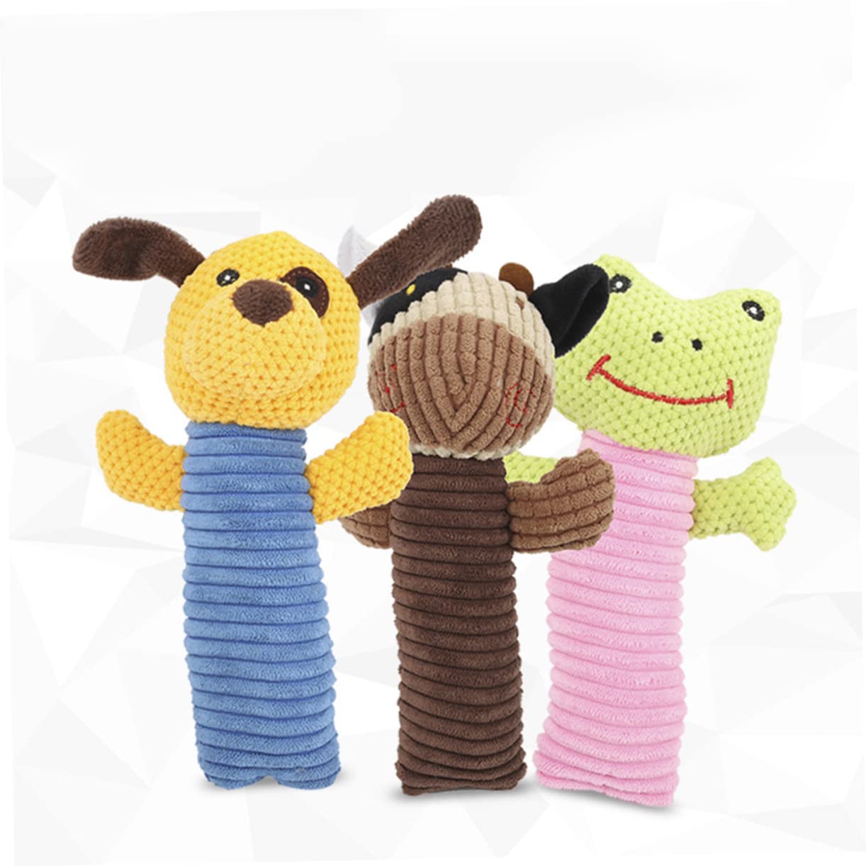 INOOMP 9piezas Juguetes De Peluche Chirriantes para Perros Pequeños Pack De Adorables Figuras Perro Ternero y Rana Material y Seguro para Masticar para Cachorros