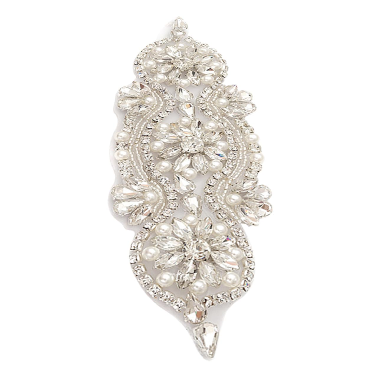 VILLCASE 4stücke Rhinestone Perlen Applikation Für Hochzeitskleid Glänzende Strass Patches Für Dekoration Für Brautgürtel Und Accessoires Elegantes Design Für Kreative Projekte