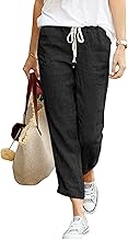 Women's Linen Trousers Long Lightweight Summer Trousers Medieval Muslin Loose Fit Casual