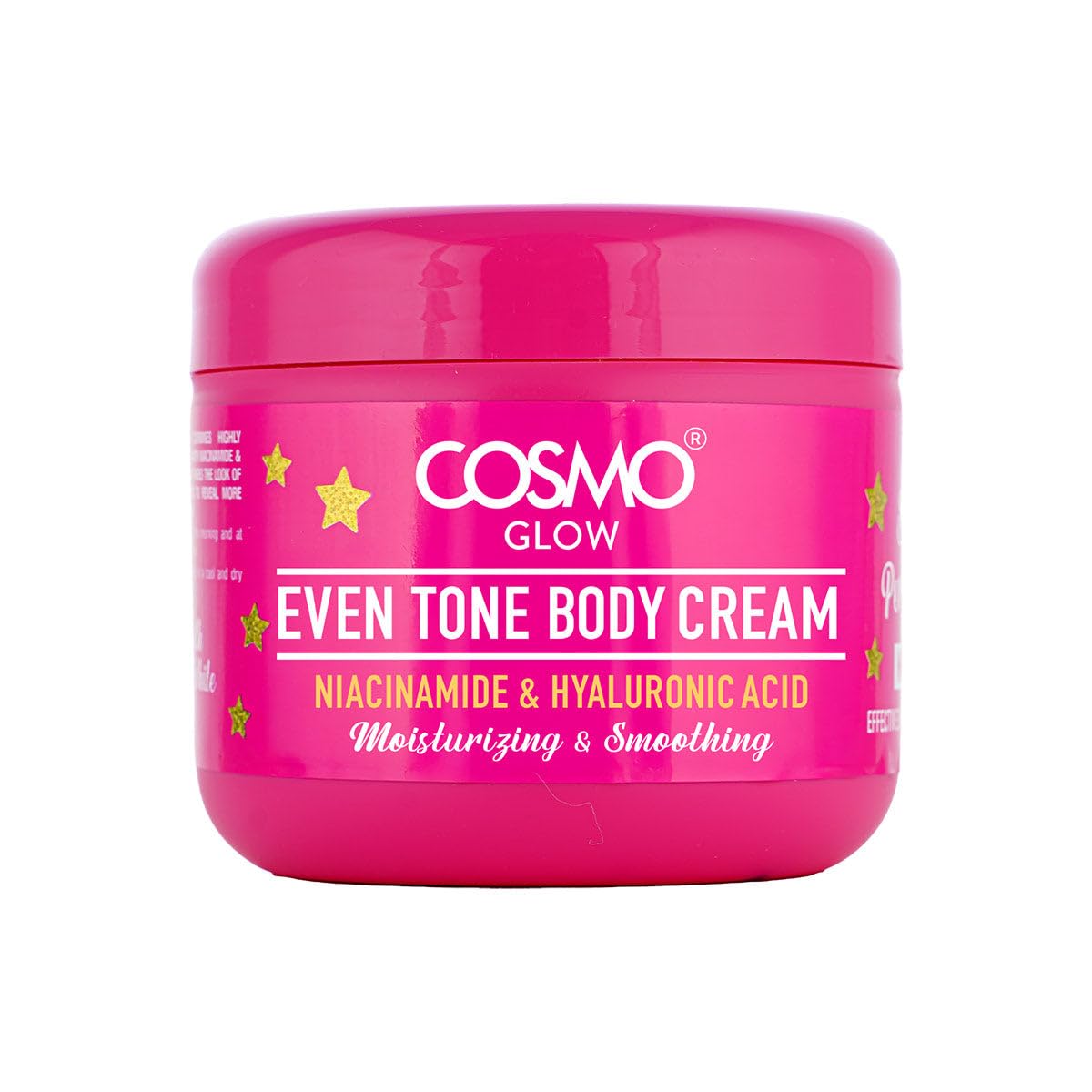 Cosmo Glow Skin Care Even Tone Body Cream 300ml/10.1fl.oz, Moisturizing, Smoothing, Niacinamide, Hyaluronic Acid, Face & Body Cream, Long Lasting Hydration, Body Care, For Men & Women, All Skins Types
