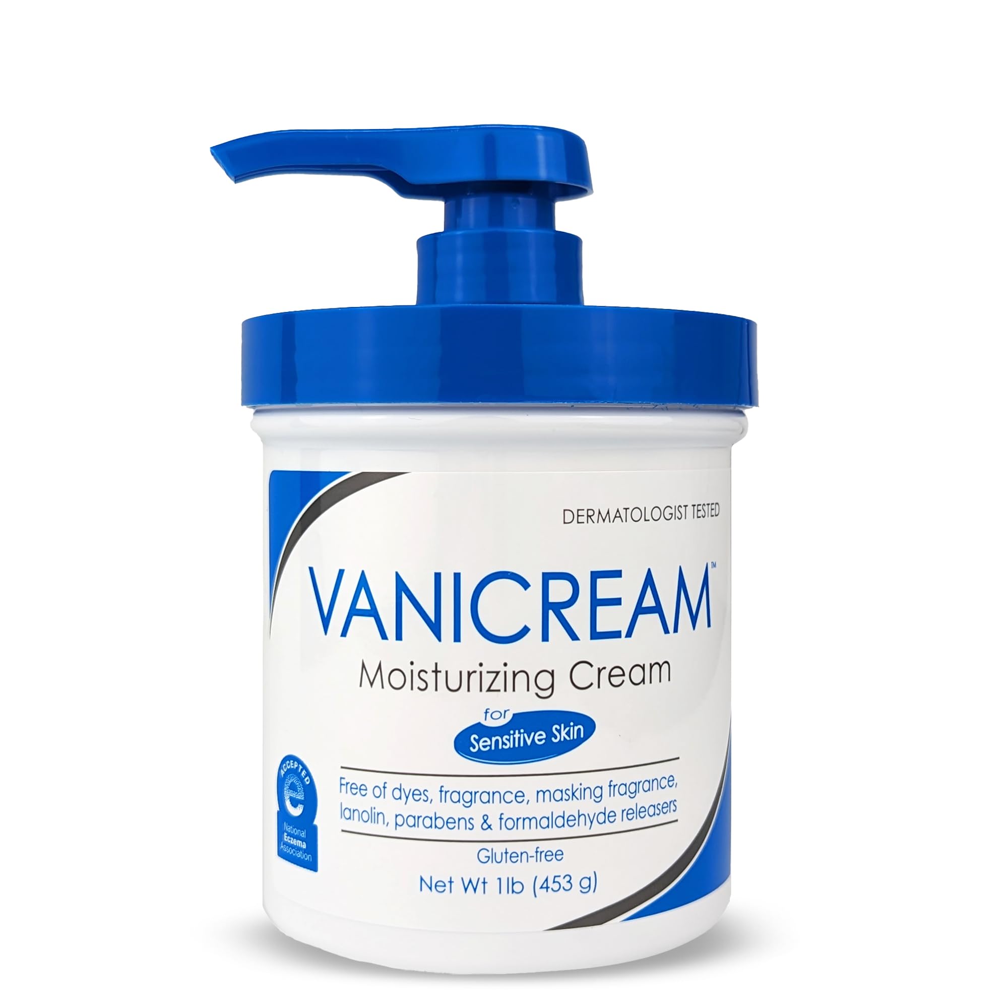 VanicreamMoisturizing Skin Cream with Pump Dispenser - 16 fl oz (1 lb) - Moisturizer Formulated Without Common Irritants for Those with Sensitive Skin