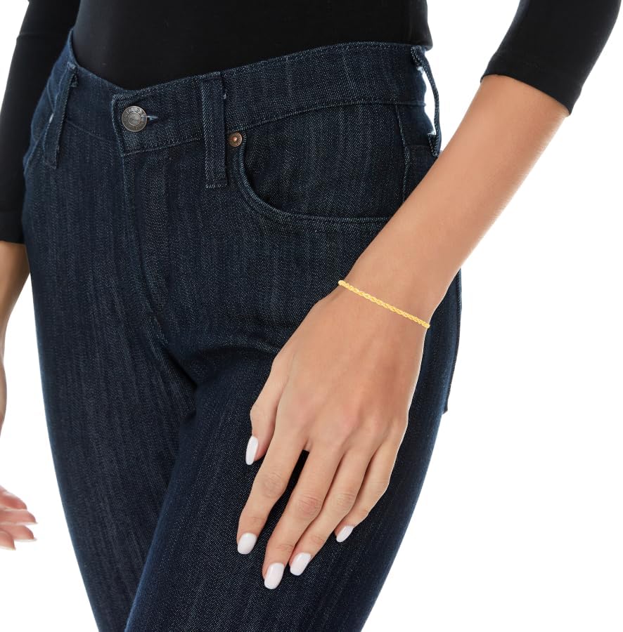 Floreo 10k Yellow Gold 3mm Diamond Cut Lite Rope Chain Bracelet or Anklet - Image 3