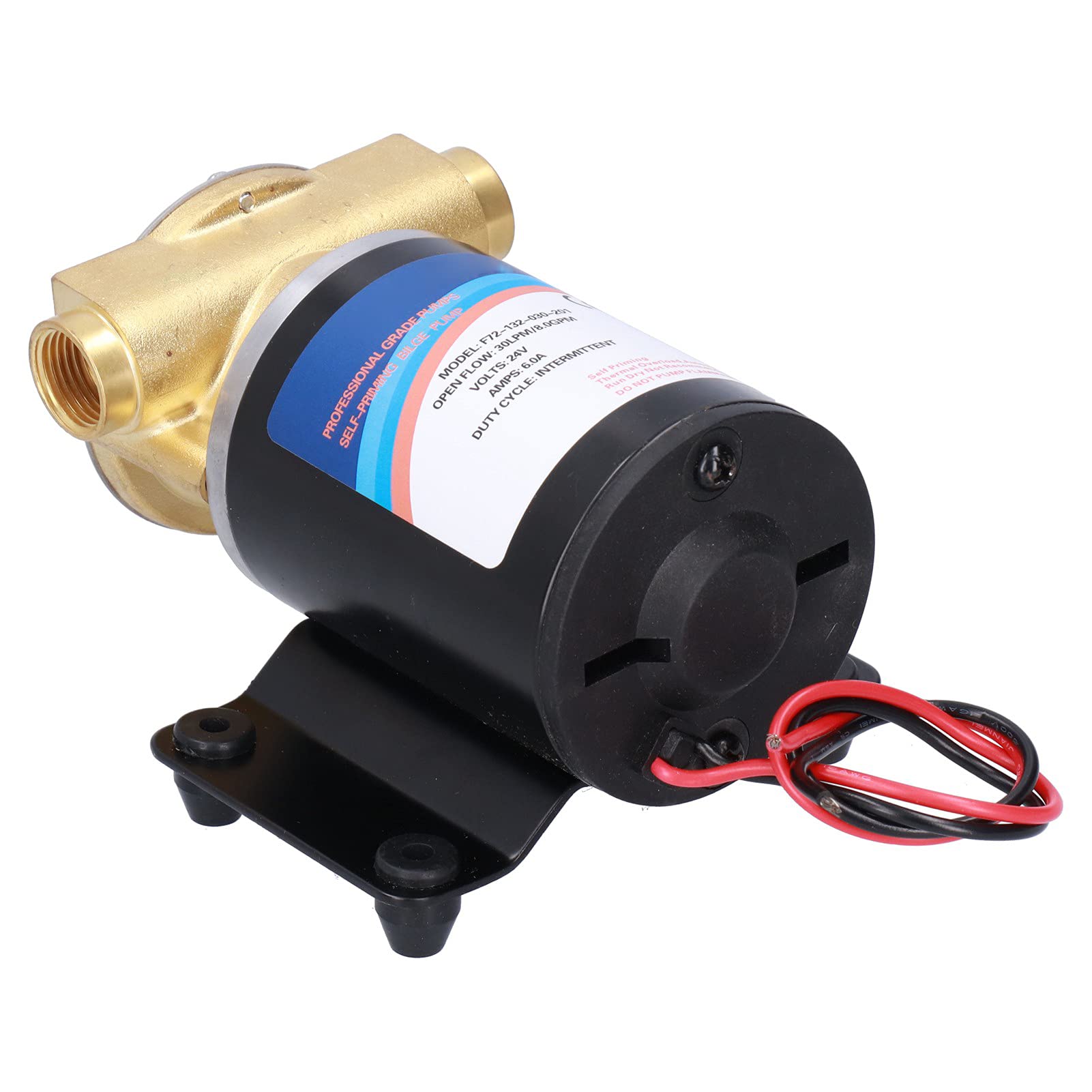 FTVOGUE Pompe Autoadescanti, Pompa di Drenaggio con Sollevamento 3 Metri per Irrorazione Agricola per Booster Idrico Domestico (F72-132-030-201 (24V))