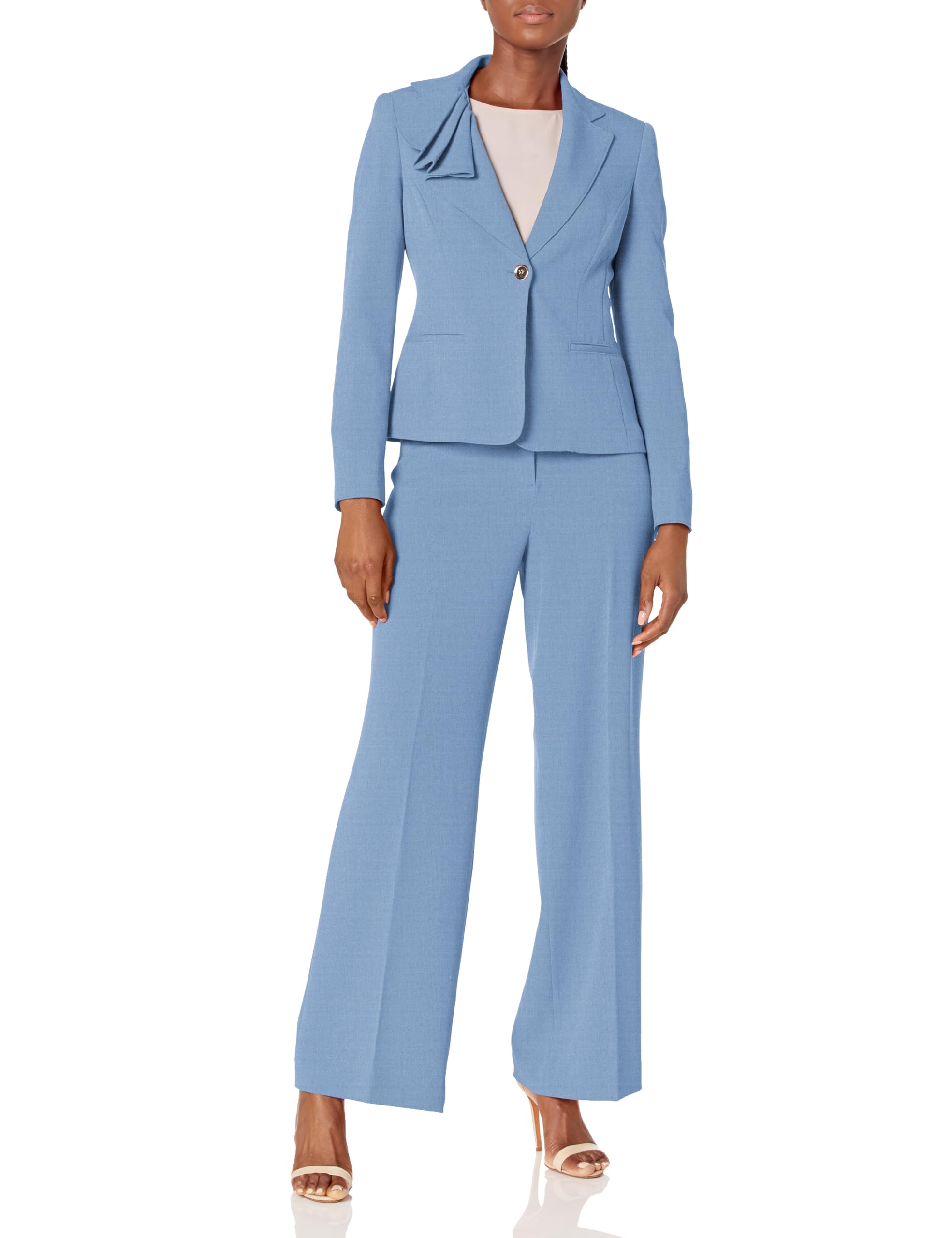 Womens 1btn JKT W Asymetric Ruffle Wide Leg Pant