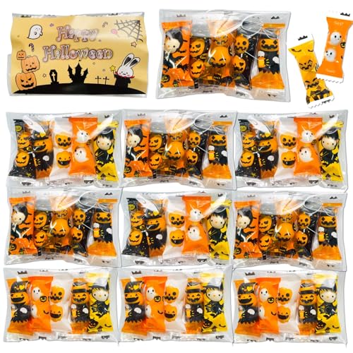 【りおりおギフト】 ハロウィンチョコボール プチギフト 10袋 セット ハロウィン ハロウィンパーティー ハロウィン限定 詰め合わせ 個包装 可愛い チョコ チョコレートボール お配り ばらまき ステッカー付 パーティー 景品 チョコレート 期間限定 イベ
