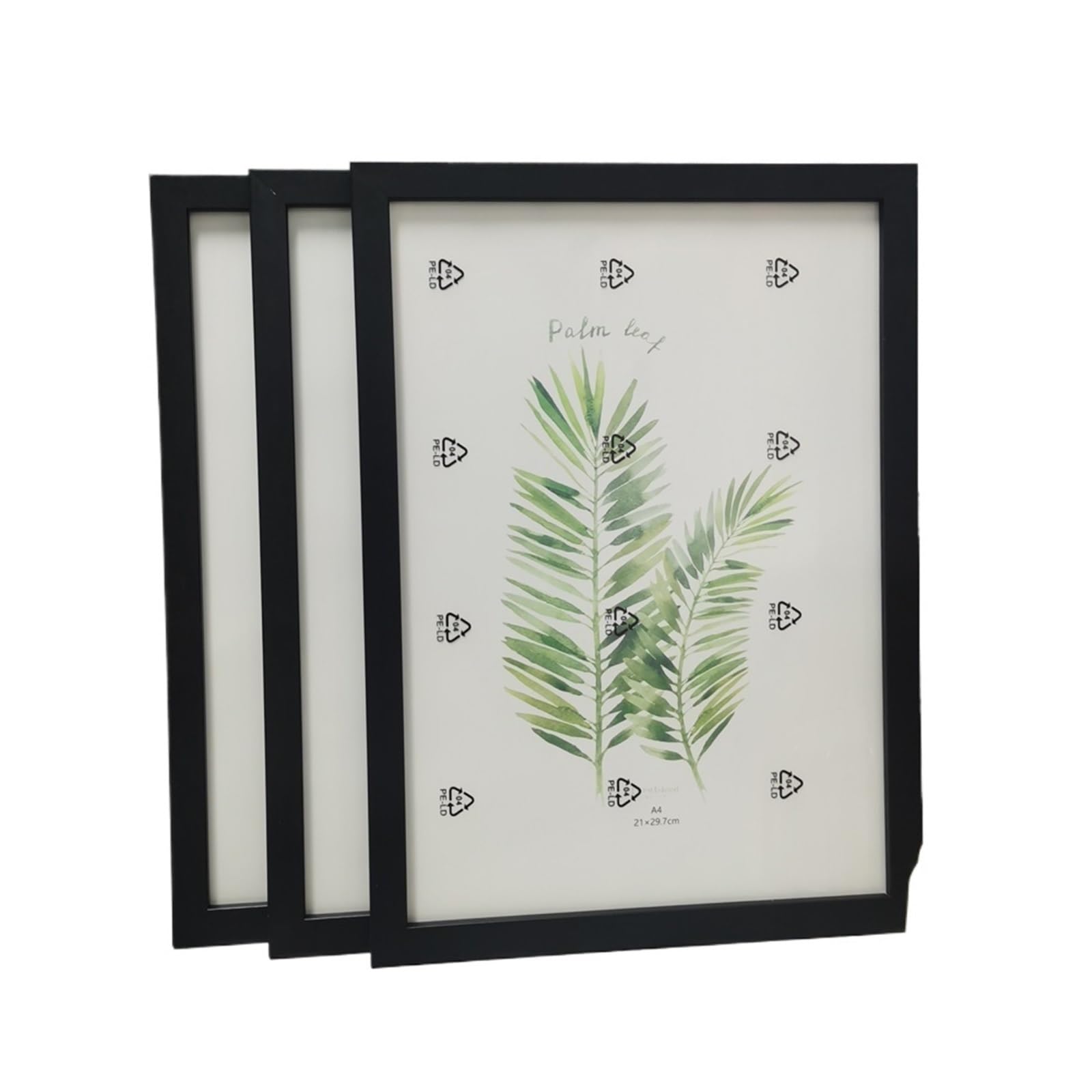 DAJGRHE Photo Frame 3Pcs/Set Wooden Photo Frame For Wall Hanging 10X15 15X20 A4 Wood Picture Stand(Black Frame,20X25cm 10inch)