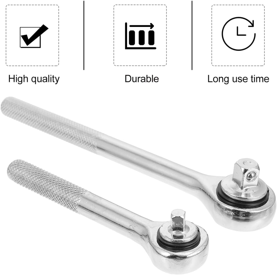DOITOOL Ratchet Wrench Set 2 Pcs Universal Socket Wrenches Steel Spanner Wrenches for Car Repair Diy Hand Tools 7.08In