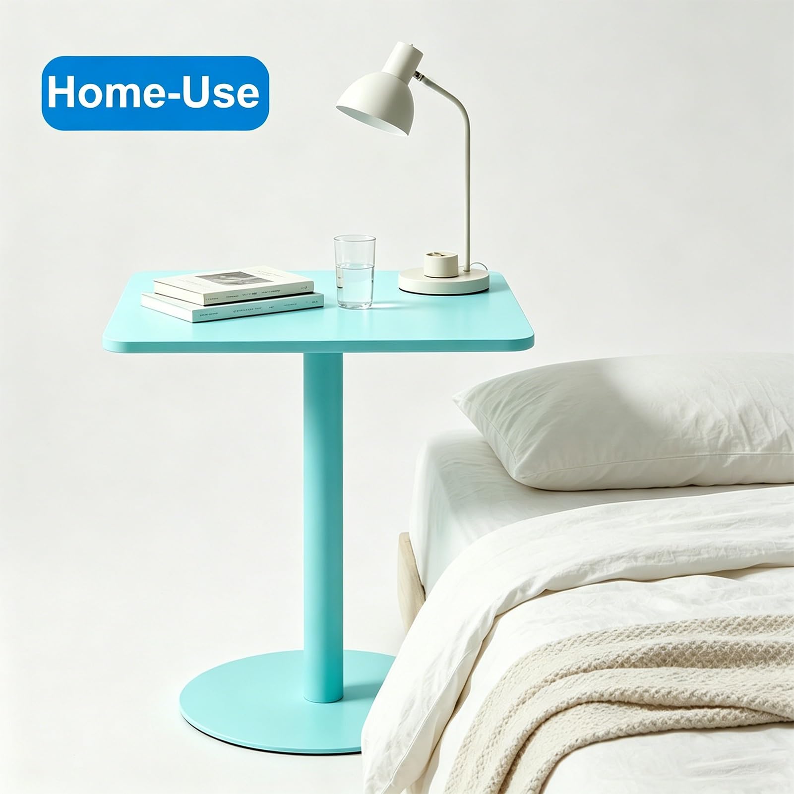 Tavolo Da Pranzo Minimalista Impermeabile Con Piedistallo Quadrato, Scrivania Laterale Impilabile Salvaspazio Per Sala D'attesa Di Boutique, Panetteria, Casa, Uso Interno Ed Esterno(70x70x73cm)