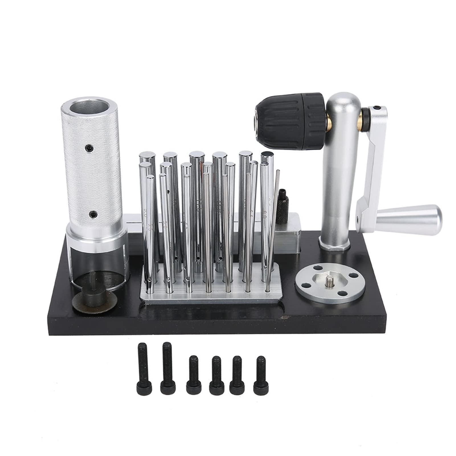 Máquina Manual para Hacer Anillos de Salto, Herramienta de Joyería de Acero Inoxidable de Primera Calidad para Manualidades, Incluye 20 Mandriles para un Uso Versátil