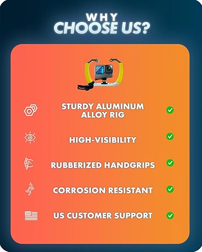 Miniatura 27 de Movo GB-U70 Equipo de buceo submarino para GoPro Hero con soportes de zapata fría, correa de muñeca - Funciona con HERO3, HERO4, HERO5, HERO6