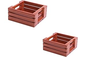 Small Wooden Crate with Vintage Charm: Storage Delights in Rustic Brown