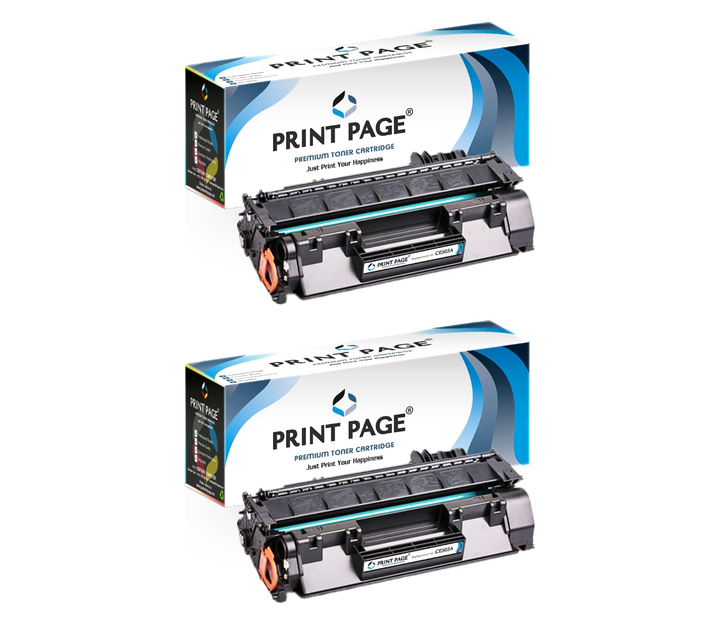 05A Toner Cartridge Compatible for LJ Printers P2032, P2035, P2035n, P2055, P2055d, P2055dn, P2055x (Set of 2)