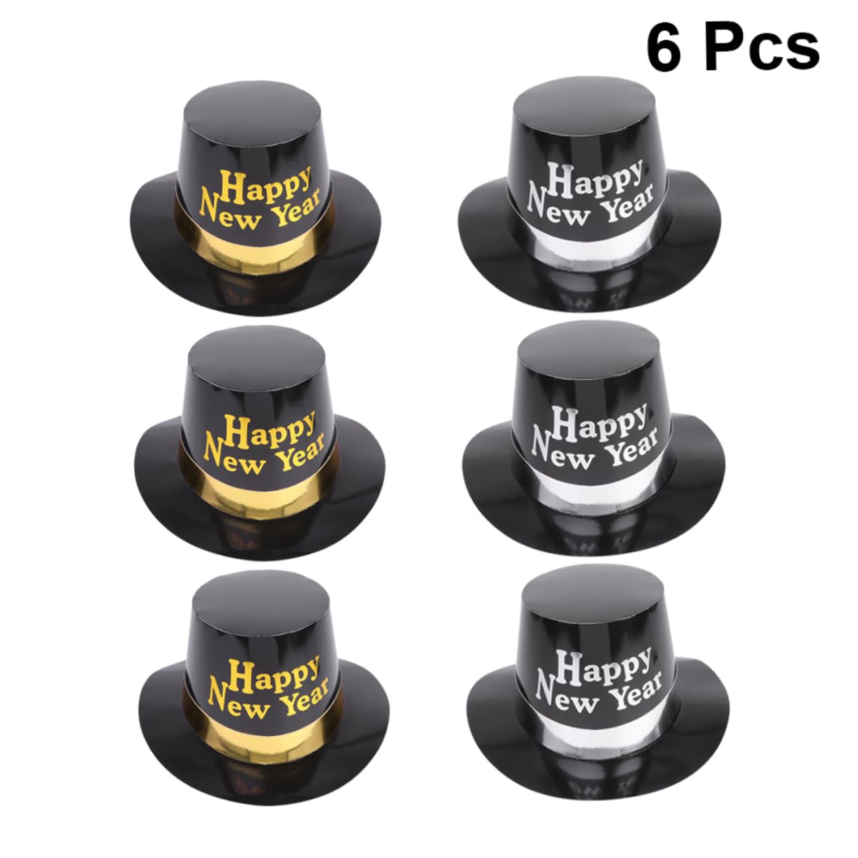 LABRIMP 2 Sets Silvester-partyhüte Festliche Kopfbedeckungen Aus Papier Silvester-zylinder Weich Und Bequem [farboption] 6 Stück * 2