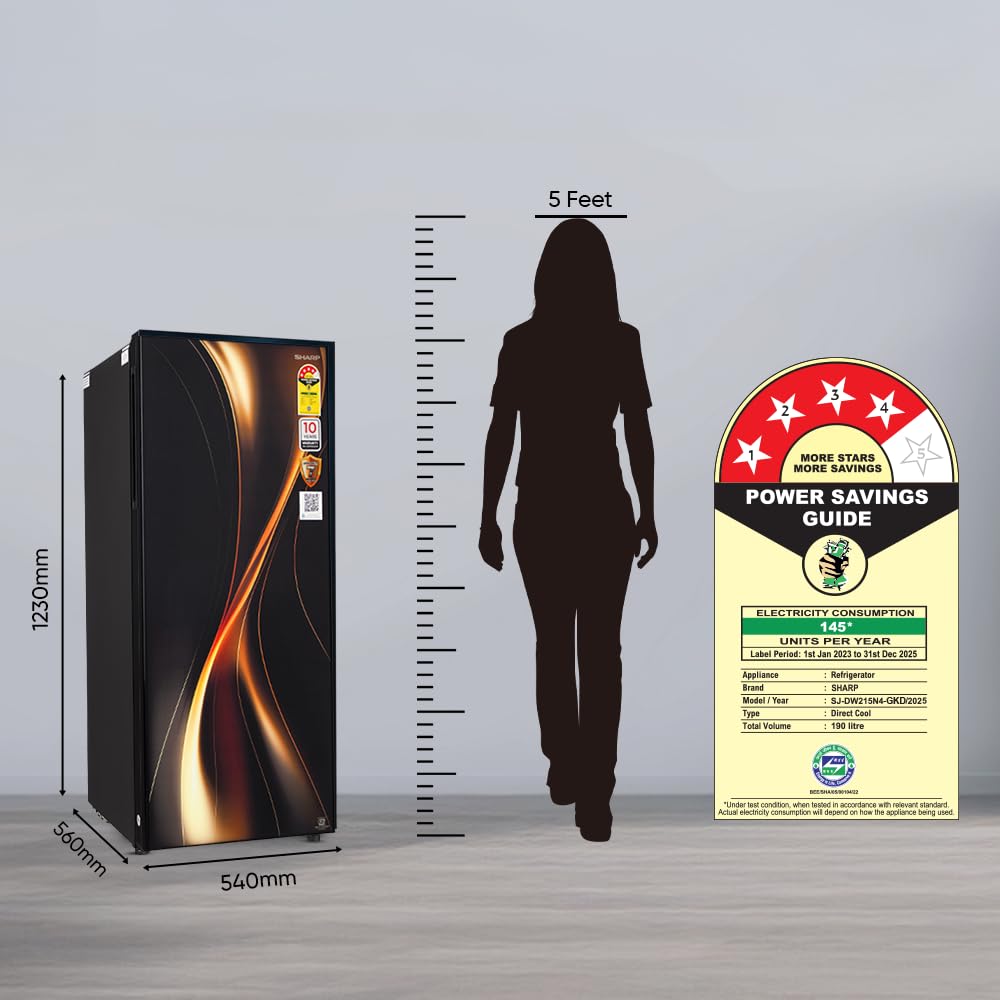 SHARP 190 L 4 Star AG Shield Direct Cool Single Door Refrigerator