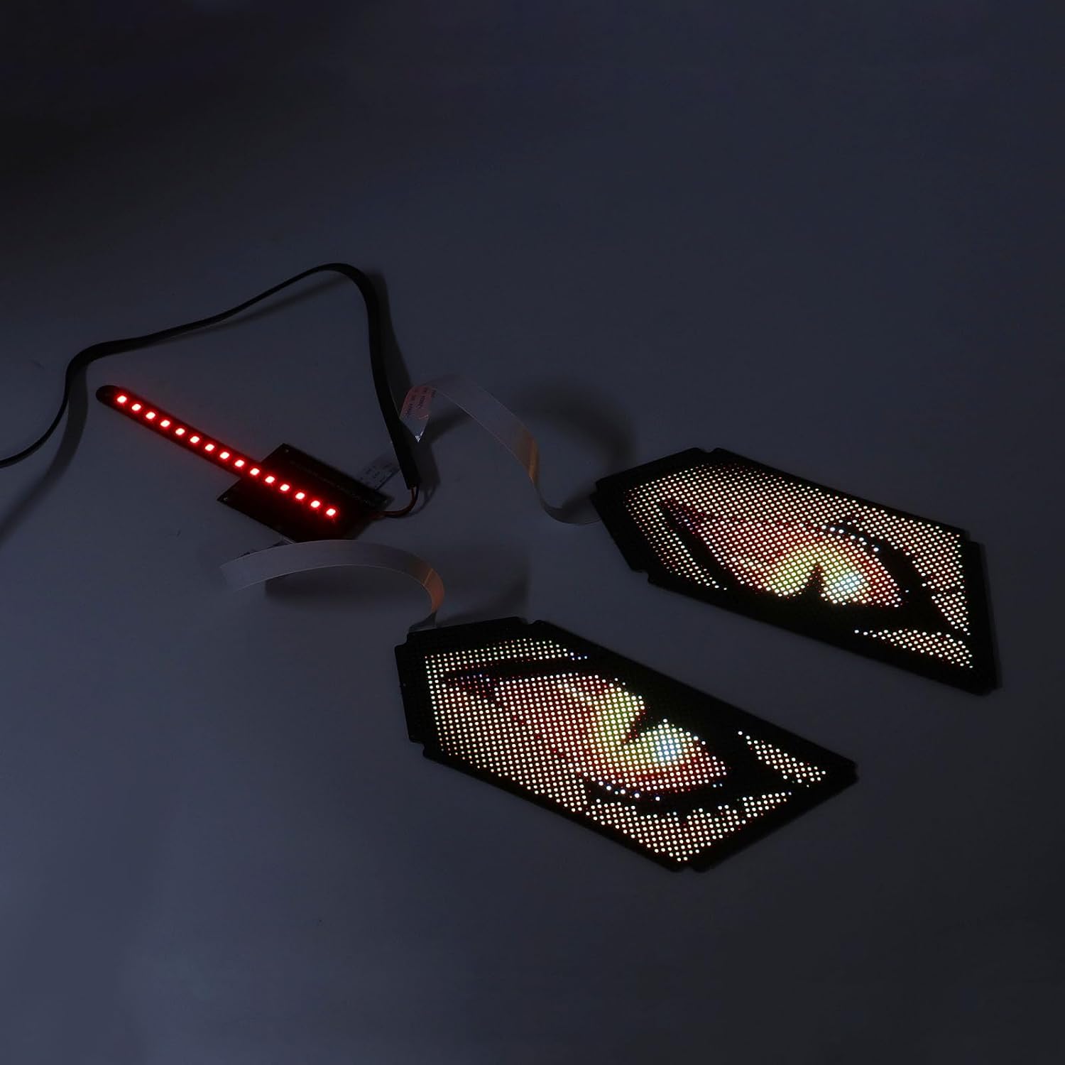 LED Sign Module Programmable Eyes Display Screen Text Animation Mobile APP Control for Car Backpack