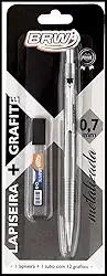 Lapiseira Técnica 0.7mm + Grafite Prata, BRW