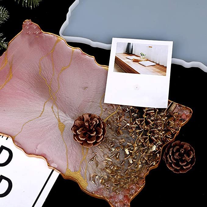 Polaris Fox Pack of 1 Rectangular 9x12 inch Agate Tray Mould | LXB : 23x30cm | Can be Used for Resin not Concrete | 3