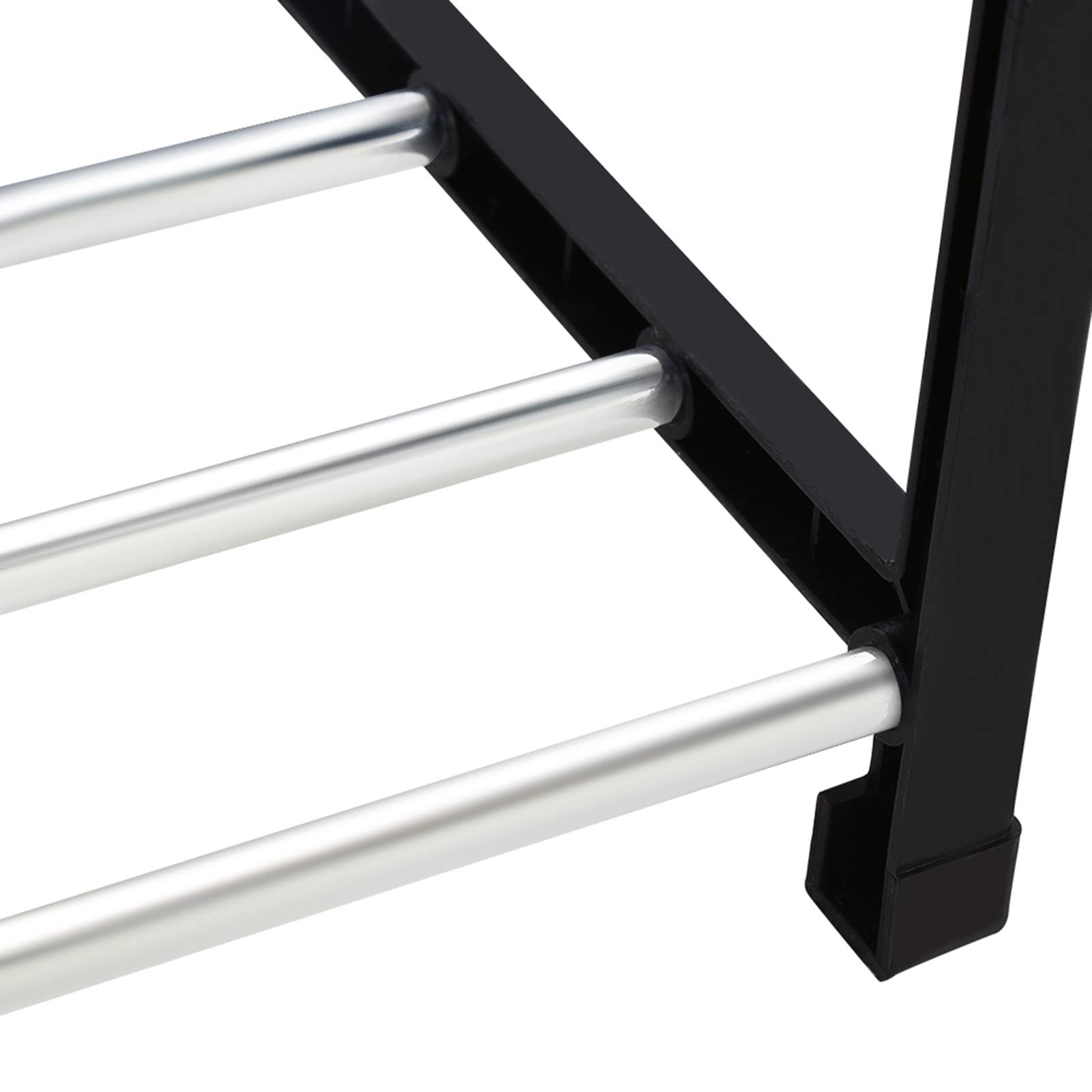 Plastikowy Aluminiowy Metalowy 3-poziomowy Stojak na Buty - DIY Półka do Przechowywania Butów (Średniej wielkości cztery warstwy 50 * 19 * 58CM)