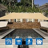 [page_title]-Innoo Tech Sonnensegel 2x3m Sonnenschutz sonnensegel wetterbeständig Segel Schatten PES UV-Schutz sonnensegel rechteckig für Garten Outdoor Terrasse Balkon ，Beige