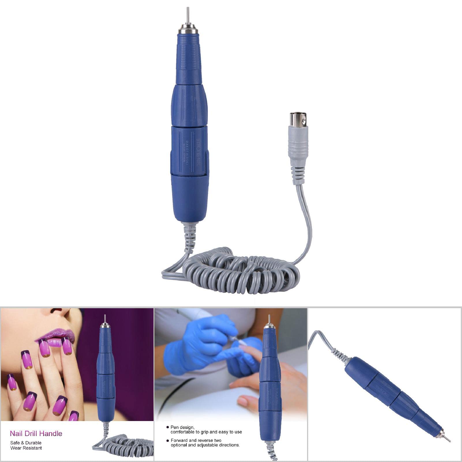 2 . 35mm Electric Nail Polisher Handpiece Manicure Machine Pen Nail Drill Handle for Salon(Blue) - Image 3