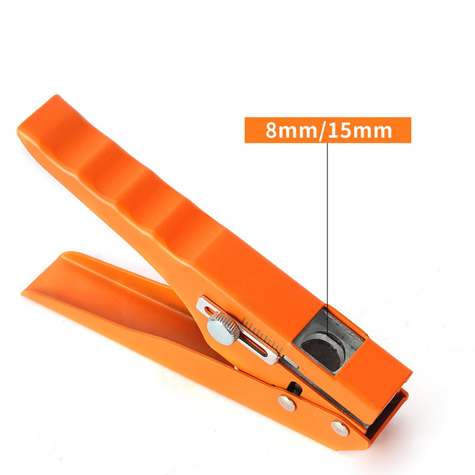 Perforateur Monotrou, Perforateur Ajustable Avec Couvercle À Vis De 8mm, Outils Manuels de Menuiserie avec Capot de Protection à Vis pour PVC, Cuir, Papier Craft, Cartes, Bois et Film