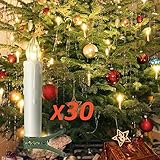☀ 30er LED Weihnachtskerzen Geeignet für den Innen- und Außenbereich: Weihnachten, Flammenlose, Kerzen, Bäume, Baumlichter, Weihnachtsbäume, Hochzeiten, Geburtstagsfeiern, Weihnachtsbeleuchtung.