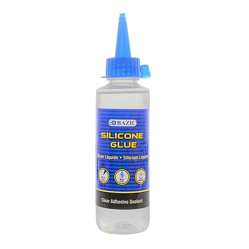 BAZIC - Pegamento de silicona de 338 onzas 34fl oz resistente al agua resistente a las grietas reparación rápida para ventanas de vidrio cocina de