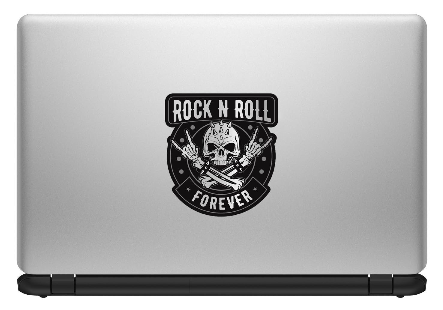 Skino Eu 2 sztuki Vinyl Czaszka Naklejka samochodowa Heavy Metal Rock & Roll Bezpieczeństwo Samochód Motocykl Rower Zderzak Drzwi Okna B 2