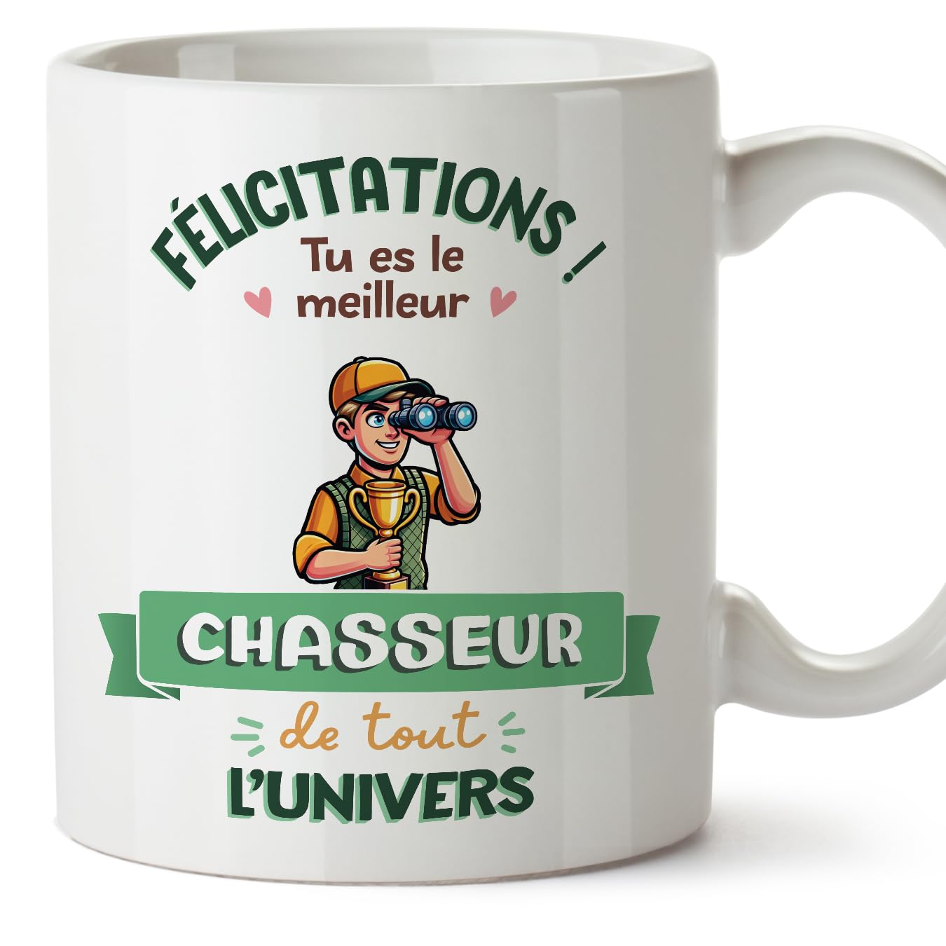 MUGFFINS Hunter Man Mug - in French - Meilleur Univers Trophée - Funny Gift for Colleagues - Ceramic 11oz Mug — image 1