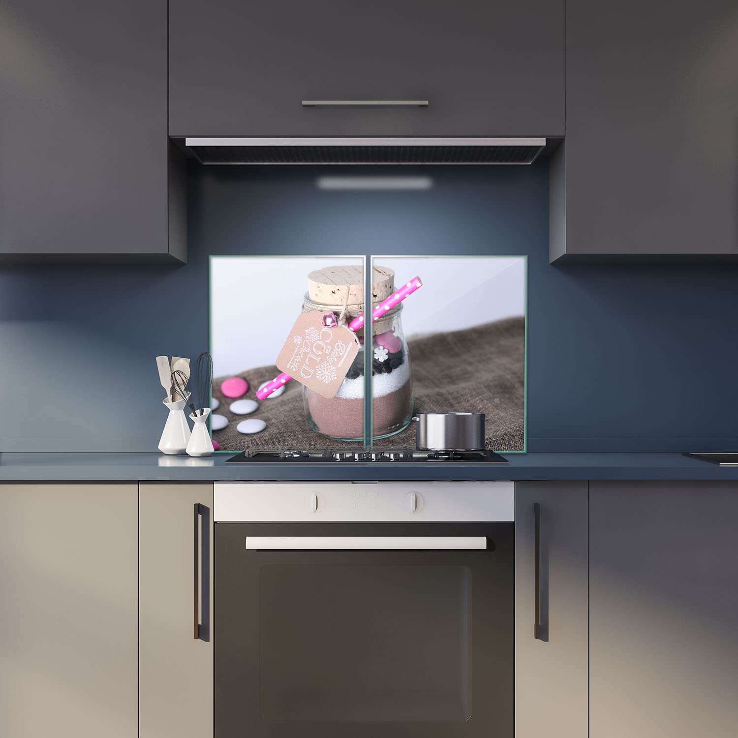 decorwelt Placa para Cubrir la vitrocerámica, 2 Piezas, 2 x 40 x 52 cm, para cocinas de inducción, Color marrón