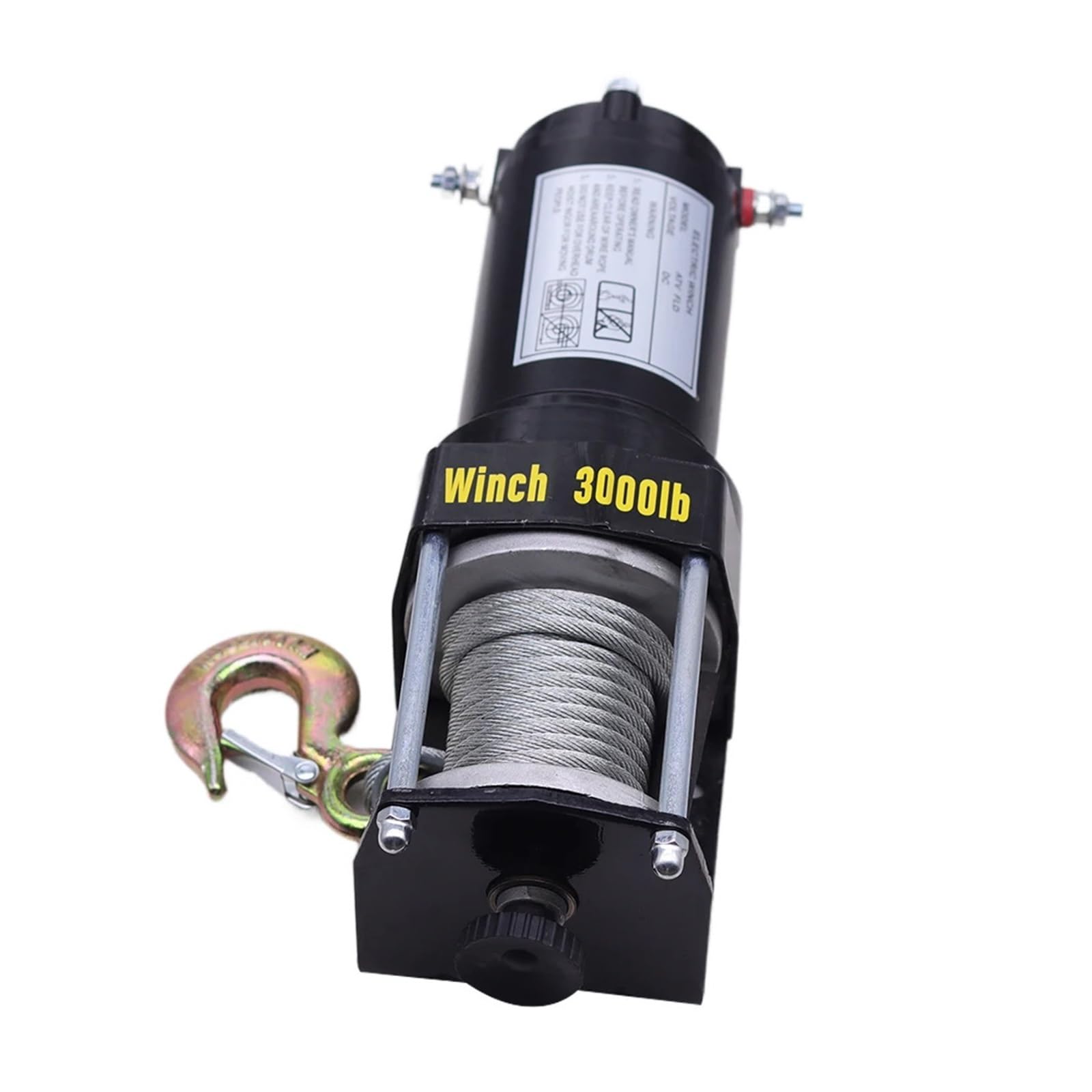 Yhdizsupo 3000 Pounds Wireless 3000Lbs Electric Recovery Winch Kit Atv Trailer Truck Car Dc 12V Remote Control Hoist Winch Block Mud Beach Hauling Tools(,12V)