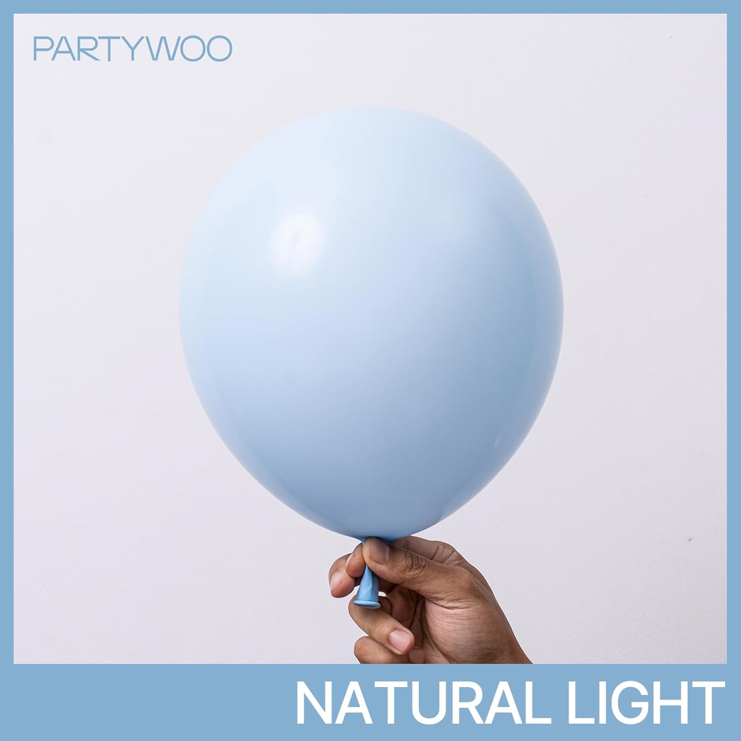 PartyWoo Baby Blue Balloons 145pcs Different Sizes of 18 12 10 5 Inch Light Pastel Sky Aqua Blue Balloon Arch Kit Garland for Graduation Baby Shower Gender Reveal Easter Party Decorations Blue-Q13