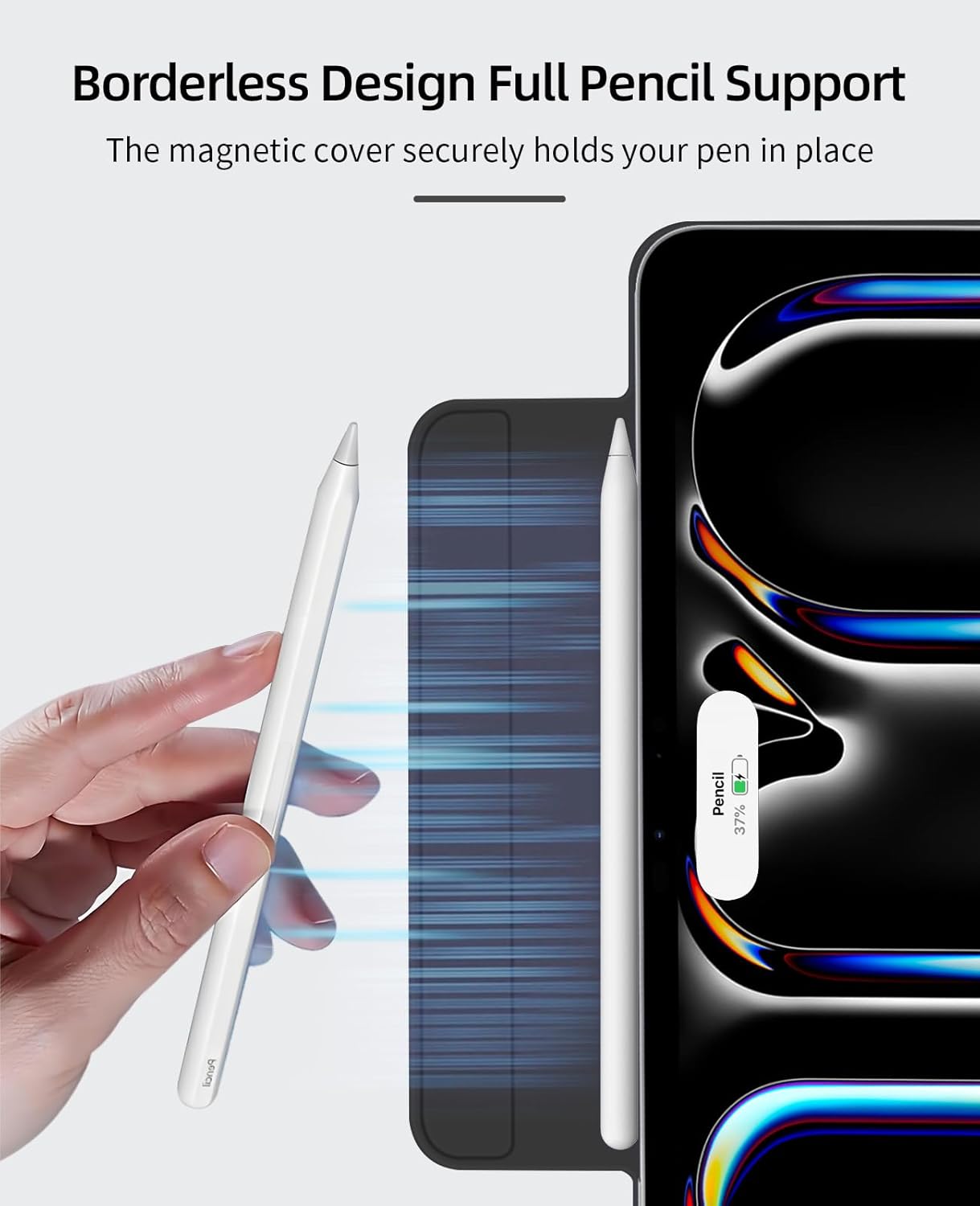 DUNNO Magnetic Case for iPad Pro 11 Inch M4 (2024) 5th Generation, Powerful Magnetic Attachment Case with Auto Sleep/Wake, Ultra Slim Multi-Angle Stand Protective Case for iPad Pro 11 2024 (Black) - Image 6