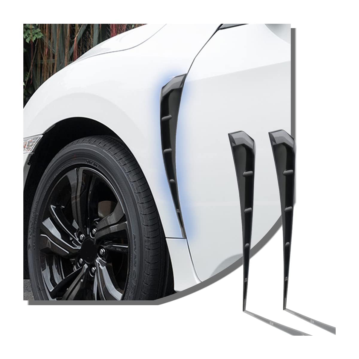 Tryagat 2pcs Car Fender Vent Cover Suitable for Audi A3 Sportback 8V 2012-2020, Side Panel Stationary Overlay Physical Protection Shroud Component Set