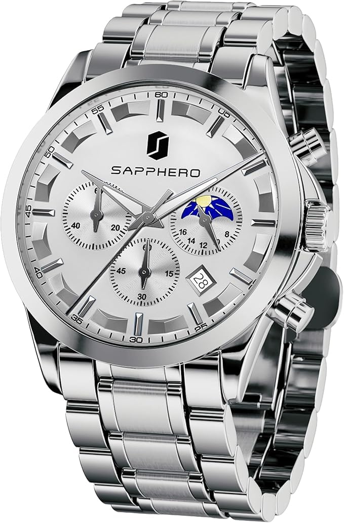 BENYAR Relojes Hombre Cronografo Analógico Impermeable Relojes de Pulsera Luminoso Fecha Negocios Casual Diseñador Relo…