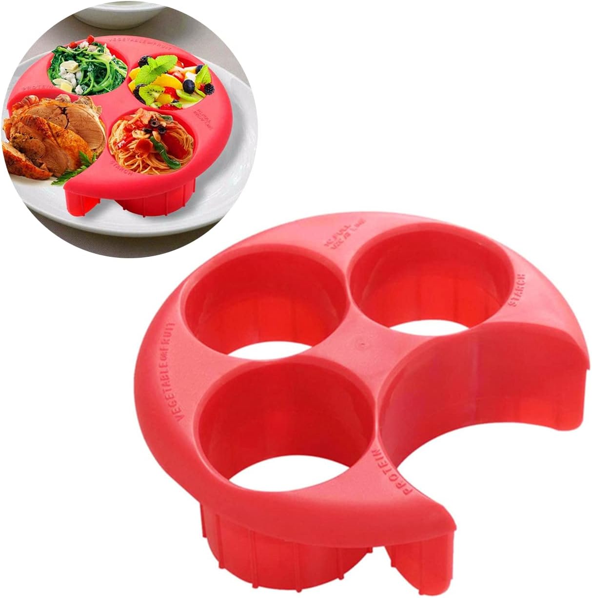IGUFSDIG 1Pcs Meal Measure Portion Control Plates Kitchen Meal Portion Plate Food Portion Control Tool for Healthy Eating Bariatric Diet
