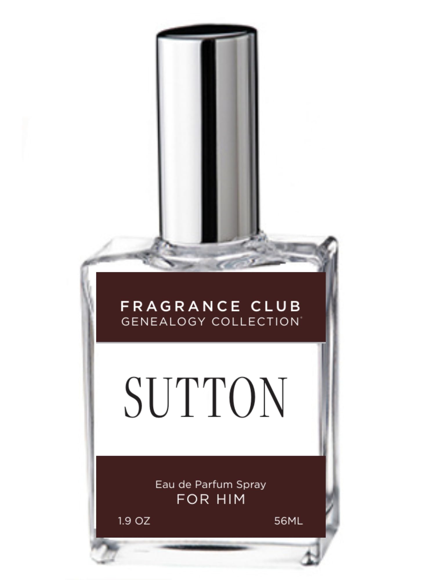 Fragrance Club Genealogy Collection Sutton 1.9 fl oz. EDP, Inspired by Sutton Pl., Long Lasting Parfum for Men with Black Currant, Jasmine and Musk is a classic masculine fagrance.