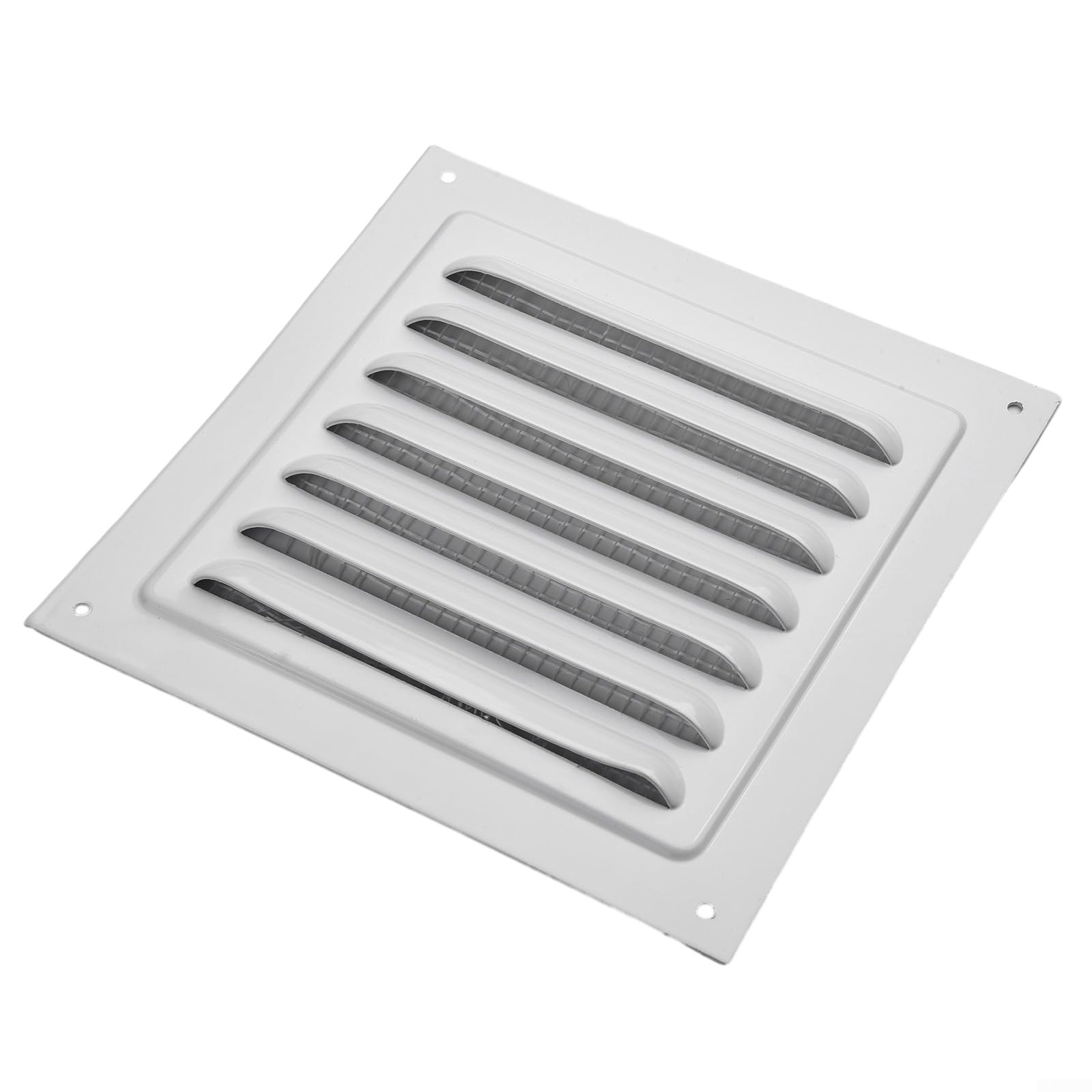 Metall-Lüftungsgitter Aluminium 150x150 Mm – Mit Insektenschutz, 4 Bohrungen, Für Belüftung & Entlüftung