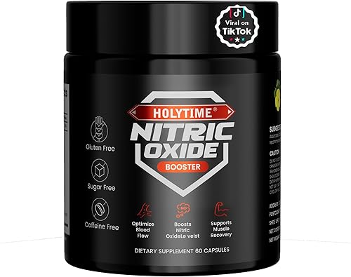 HolyTime Cápsulas de óxido nítrico  Complejo herbario con Tribulus, Muira Puama y ginseng asiático  Energía y vitalidad  Suplemento a base de