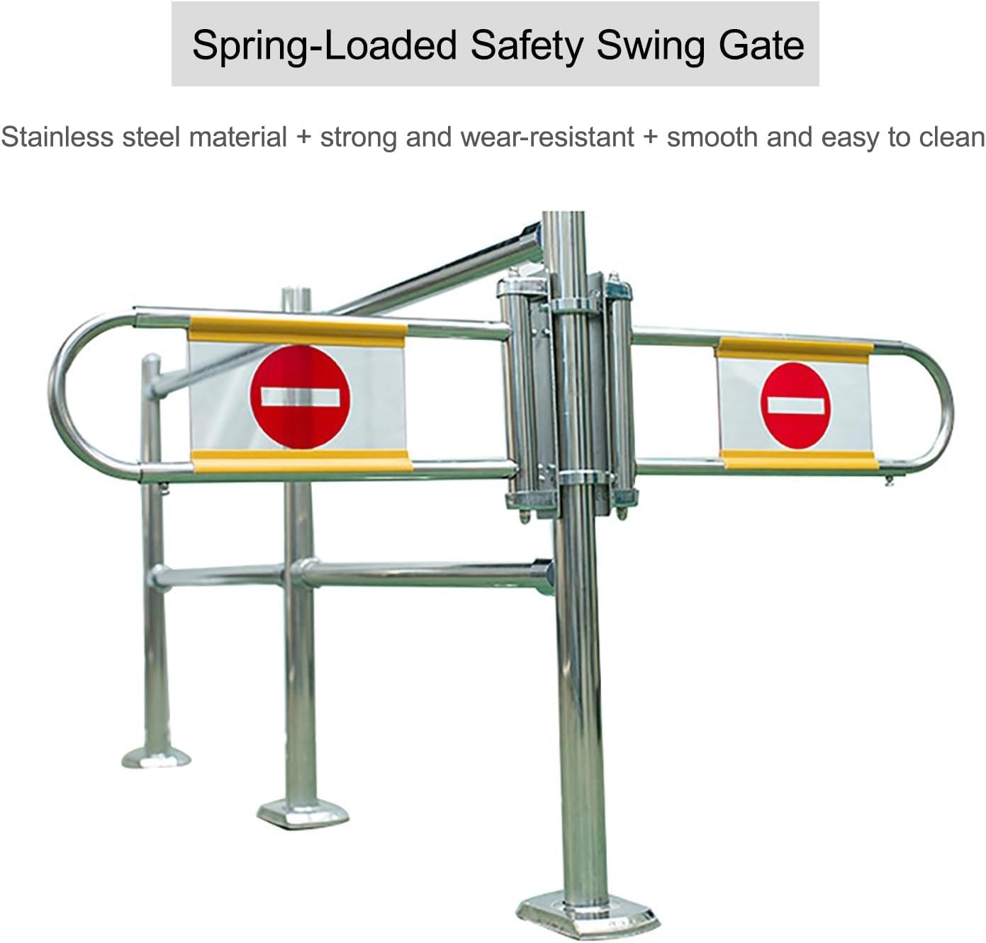 Metall-Sicherheitstor für Supermarktkasse, gefederte Schwingtür, Einwegeingang für Lager und Einkaufszentren, verstellbar 55–80 cm