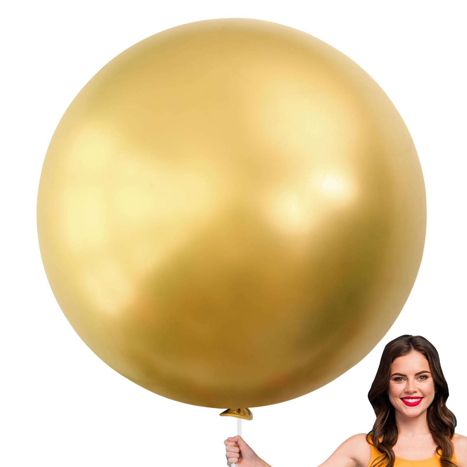 RUBFAC Gold Giant Balloons 6Pack 36 Inch Jumbo Large Latex Balloons for Photo Shoot Birthday Wedding Anniversary Graduation New Year Party Decorations