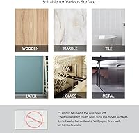 Vista 5 de Soporte de pared para teléfono, soporte adhesivo manos libres D2 con agujero para cable y ganchos, soporte de teléfono celular montado en la pared