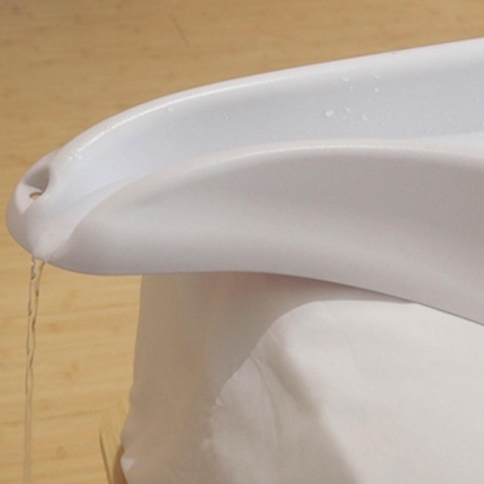 Generic Shampoo Becken, Haarwaschbecken Fürs Bett, Leicht, mit Abfluss, Shampoo Ablage, Haarwaschstation für Senioren, Weiß