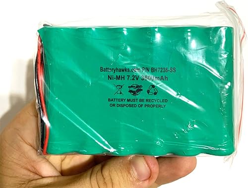 Miniatura 5 de DSC IMPASSA 9057 7.2v 3600mAh Ni-MH Batería 6PH-H-43A3600-S-D22 Sistema de seguridad inalámbrico SCW9057G-433 (2 unidades)