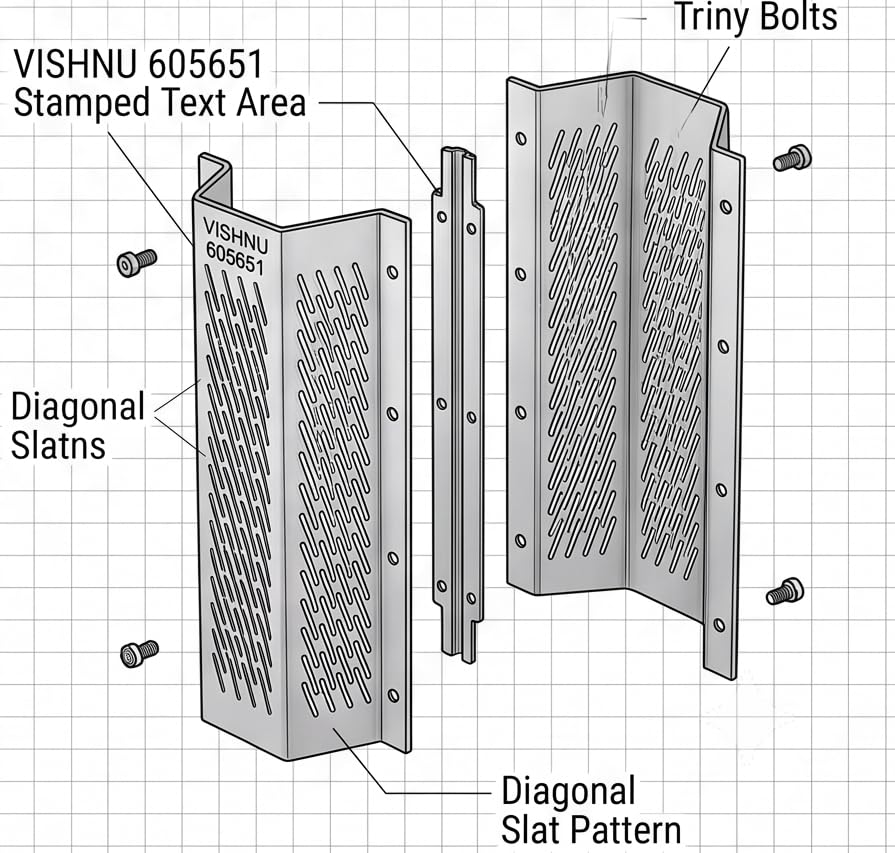 Image of VISHNU 6N40 Mild Steel Mini Rice Mill Jali Screen Pack of 2