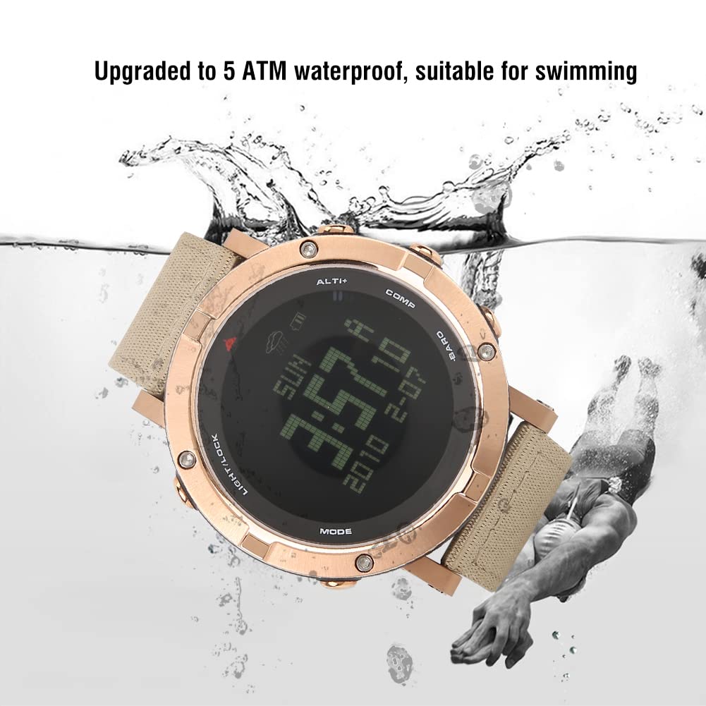 Orologio da Polso Digitale Unisex con frequenza cardiaca, altimetro e barometro