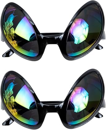 2Pcs Funny Sunglasses for Adults Kids Costume Accessories for Halloween Novelty Sunglasses for Party Beach and Festivals