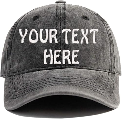 Gorra de béisbol bordada de encargo Añadir su propio texto Bordado Personalizable Nombre Gorras Unisex